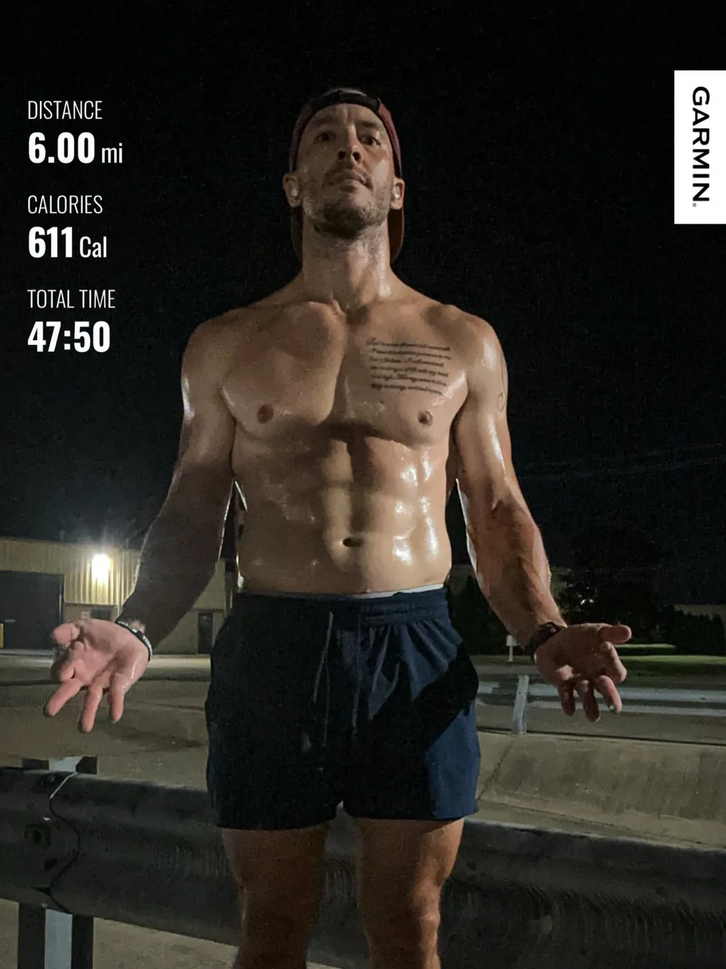Coach Pete after a night run